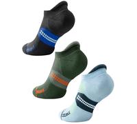 Juclise Julise Calcetines Invisibles para Running Hombre en Bambú Coolmax con Compresión,Acolchados Anti-Ampollas (FR/ES, Números, 42, 47, Regular, Regular, Negro Azu+Azul Carolin Verde Militar)
