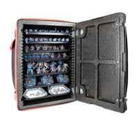 Jucoci Caja de almacenamiento en miniaturas, 7 bandejas de metal, negro, más de 14 años