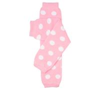 juDanzy Calentadores de pierna con lunares para bebés (talla única (12 libras a 10 años), lunares en polvo rosa)