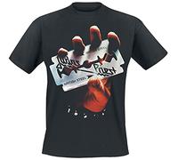 Judas Priest British Steel Anniversary 2020 Hombre Camiseta Negro 100% algodón Regular