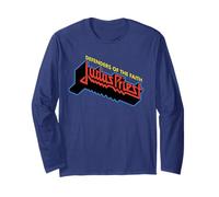 Judas Priest Defenders Logo On Navy Manga Larga