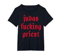 Judas Priest Judas Fucking Priest Camiseta, Mujer Tallas Grandes, Negro, 3XL Grande