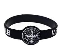 Jude Jewelers - Pulsera de silicona para el exorcismo de San Benito, amuleto cristiano, protección contra demonios, cazador de fantasmas CSBP