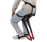 JUDEMII Asiento invisible ajustable multifuncional portátil, pierna ergonómica, asiento ligero, protección de pie exoesqueleto con correas de asiento y bandolera, máx. 150 kg.