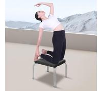 JUDEMII Taburete de yoga multifuncional, silla de inversión deportiva, silla de yoga, banco invertido, ideal para entrenamientos, fitness, gimnasio y alivio del estrés, color negro, carga 100 kg