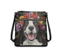 JUDENTIDOS Bolso bandolera de cuero para mujer, bolso de mano tipo hobo, Perro de montaña de Berna, Talla única