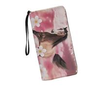 JUDENTIDOS Carteras de pulsera para mujer, estilo casual, de piel sintética, con bloqueo RFID, tarjetero, bolso de mano para mujer, Navajo azteca rojo nativo americano del suroeste, Talla única