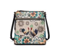 JUDENTIDOS Hobo - Bolso bandolera para mujer, con correa ajustable, Pollo mandala, Talla única