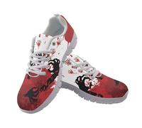 JUDENTIDOS Zapatos deportivos de moda para mujer y hombre, con cordones, para tenis, correr, caminar, Huella de sangre de Halloween, 46 EU