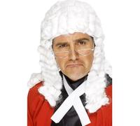 Judge Alto Tribunal Peluca Blanco Abogado Accesorio de Disfraz Nuevo