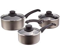 Judge Everyday - Juego de utensilios de cocina de 3 piezas, antiadherentes, 3 cacerolas de 16 cm, 18 cm, 20 cm, ollas de aluminio con asas resistentes al calor, no apto para cocinas de inducción