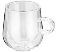 Judge JDG35 - Set de 2 tazas de café con leche con asa - Doble pared de cristal con vacío en su interior - Hechas a mano - Resistentes al calor - Se pueden meter en el lavavajillas - 275 ml