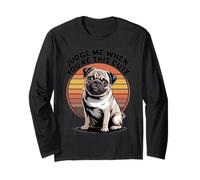 Judge Me When You're This Cute | Retro Pug Dog Manga Larga