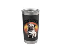 Judge Me When You're This Cute | Retro Pug Dog Vaso térmico de acero inoxidable de doble pared