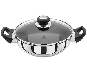 Judge Vista - Cacerola de Acero Inoxidable Antiadherente de 24 cm, sartén con Tapa de Vidrio inastillable, Lista para inducción, Apta para Horno