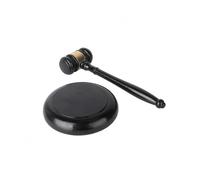 Judge's Hammer Set Wooden Court Hammer Simple Base for Role Play and Auctions 2025