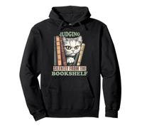 JUDGING SILENTLY FROM THE BOOKSHELF Sudadera con Capucha