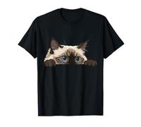 Judging You Silently Ragdoll Ojos Azules Asoma Camiseta