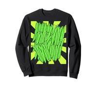 judías verdes frijoles vegetales retro años 80 vintage jardinero aficionado Sudadera