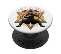 Judío Hanukkah Rabino Horah Dance Divertido Jiu Jitso (en la PopSockets PopGrip Adhesivo