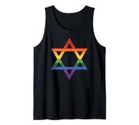 Judío LGBTQ Rainbow Star of David Jew Gay Pride Parade Camiseta sin Mangas
