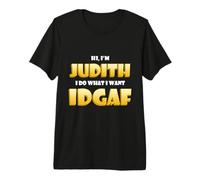 Judith Joke Idgaf Meme Funny Girl Halloween Costume For Judy Camiseta Premium