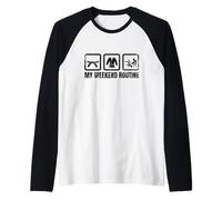 Judoka Rutina Fin Semana Aficionado al Judo Artes Marciales Camiseta Manga Raglan