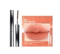 Judydoll - 3D Curling Eyelash Iron Mascara Curly - 2g - 02 Brown (1ea) + Cushion Lip Powder Cream - 1.8g - D11 Top Melon (1ea)Set