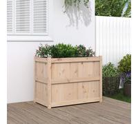 JUDYY Jardinera de Madera Maciza de Pino 90x50x70 cm, Huerto Urbano Terraza, Jardineras Exterior, Jardineria Maceteros, Mesa De Cultivo, Huerto En Casa - 837469
