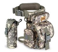 Jueachy Bolsa de Pierna Táctical Militar Impermeable Multifuncional, Bolso de Cintura al Aire Libre para Hombre Mujere, Riñoneras de Marcha para Correr Pesca Motociclismo Senderismo Camping Caza