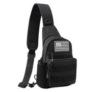 Jueachy Bolso Pecho Hombre Táctica Mochila Cruzada Militar Bolsa de Pecho Hombro Cruzados Bandolera Cruzada para Deportes al Aire Caminar Viajar Ciclismo Negro