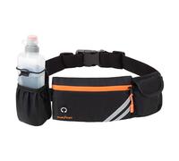 Jueachy Cinturón Correr Soporte con Botella de Agua: Bolsa Botellas Desmontable - Cinturón Correr Fino - Gran Capacidad Sin Rebote para Caminar (Cotellas NO Incluidas)
