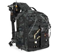 Jueachy - Mochila de pesca, bolsa de almacenamiento ligera y resistente al agua para la pesca al aire libre, bolsa de pesca táctica para la pesca a pie, caza y pesca, mochila con portacañas de pescar