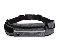 Jueachy Riñonera Running Deportiva: Cinturón de Correr Impermeable para Mujer Hombre con Tiras Reflectante y Correa Elástica Ajustable - Soporte Teléfono para iPhone Samsung Huawei Ejercicio Ciclismo