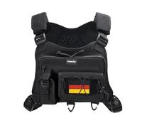 Jueachy Táctico Chaleco Correr Hombre: Chaleco Reflectante Rápida Liberación - Bolsa de Pecho Multifuncional Chaleco Bolsa Mochila Hidratación Running Vest para Entrenamiento Senderismo Ciclismo