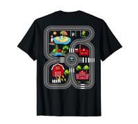 Juega a Cars On Dad's Back Mat Road Car Race Track Camiseta