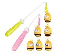 Juega a la Pesca para niños, Caza de Pesca para niños | Bee Catching Puzzle - Juguete de Habilidad motora Fina, 2 Postes magnéticos, 6 Abejas tambaleantes, Actividad Nocturna Familiar para niños de 3