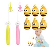 Juega a la pesca para niños, caza de pesca para niños - Bee Catching Puzzle,Juguetes de rompecabezas con 2 postes magnéticos, 6 abejas tambaleantes, actividad nocturna familiar para el aprendizaje tem
