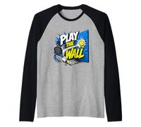 Juega A «The Wall» - Broma Divertida sobre El Pádel - Pádel Camiseta Manga Raglan