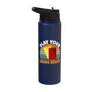 Juega bien tus Cartas Trading Card Stainless Steel Insulated Water Bottle