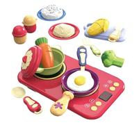 Juega comida de cocina, juego de cocina para niños pequeños - Finge reproducir comida set con sonido y luz,Juego de pretensión de educación educativa realista para infantiles de jardín de infantes par
