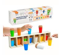 Juega con colores de botella a juego - Play of Colors | Memoria-. para niños | Tablero de experiencia de cumpleaños familiar Juego de picnic para interiores al aire libre Playa interior Divertido