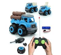 Juega hacia adelante 3 en 1 Build n Drive RC Truck - Take Apart Toy Building Kit para nios - 20 piezas de vstago Conjunto de autos juguetes para ni