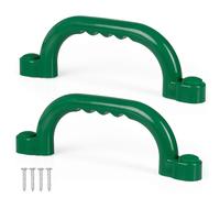 Juega Manijas de seguridad del parque infantil de pelotn 2 paquete - barras de mango de agarre verde para el gimnasio de la jungla al aire libre o e