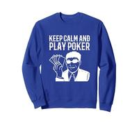Juega Poker Jugador Sudadera, Unisex para Adultos, Azul Real, XL