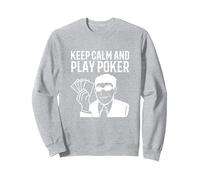 Juega Poker Jugador Sudadera, Unisex para Adultos, Gris Jaspeado, XL
