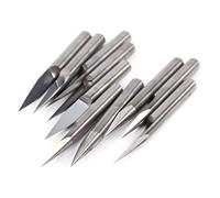 Juego 10 Brocas Carburo 20 Grados 0,1 mm punta Grabado Bits CNC Router Herramienta Bit Set para la escultura Moler Cobre Aluminio