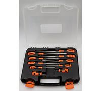 Bahco 605-10-PC-AU - Juego Destor S.600 10Pzs Pl/Recta/Ph/Pz/Robertson Caja Plástico