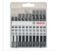 Bosch Professional Set con 10 hojas de sierra de calar Basic for Wood (para madera, accesorios de sierra de calar)