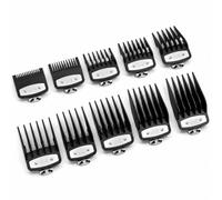 Juego 10Peines Guía Cortadora para Remington Heritage/HC9100 2019-2026 | 1.5-25mm | clips metálicos | marcas grabadas | dientes redondeados | 4 acabados | lavable | para cortadoras estándar